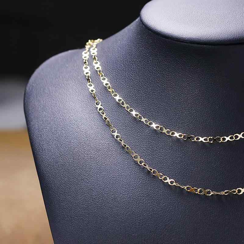 ネックレス レディース 925シルバー ゴールドメッキ 8字 鎖骨チェーン 無限大モチーフ シンプル 華奢 調整可能 重ね付け 普段使い デイリーユース アクセサリー ジュエリー シルバーアクセサリー 繊細 大人かわいい 鎖骨見せ ネックレス チェーン ｜クリエイティブグローバル