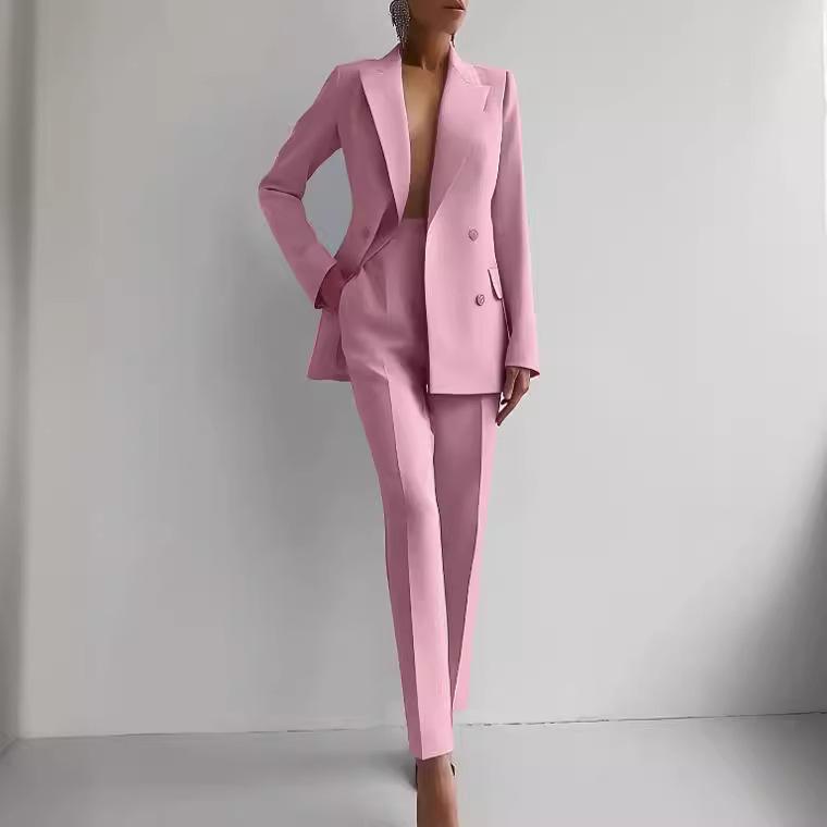 スーツ レディース セットアップ テーラードジャケット パンツ 2点セット フォーマル オフィス 通勤服 ビジネス リクルート 体型カバー 大きいサイズ ゆったり 二の腕カバー 着痩せ 細見え 伸縮性 動きやすい きれいめ 上下セット 無地 シンプル 長｜クリエイティブグローバル