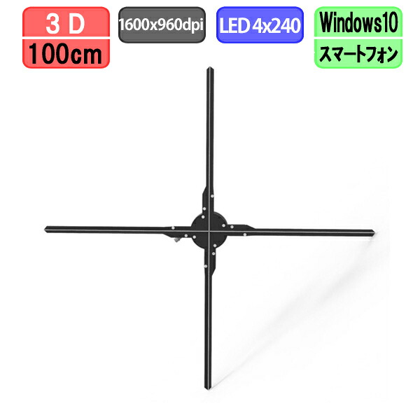 3Dホログラムファン ホログラムディスプレイ 3Dプロジェクター Windows/Androidアプリ対応 Wifi制御 CV-F100H 送料無料