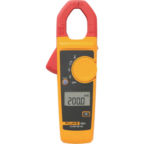 オレンジ色読みもの トラスコ中山 ＦＬＵＫＥ クランプメーター（押しならす値印字機） 302-PLUS