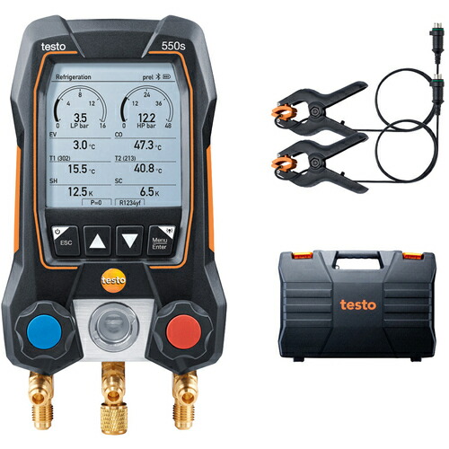 オレンジ色読みもの トラスコ中山 ＴＥＳＴＯ デジタルマニホールド ｔｅｓｔｏ ５５０ｓ 第一義的書き割り 0564