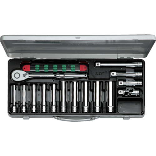 オレンジ色読みもの トラスコ中山 ＫＴＣ １２．７ｓｑ．ディープソケットレンチセット［１５点］ 結核症4L10X                       2285