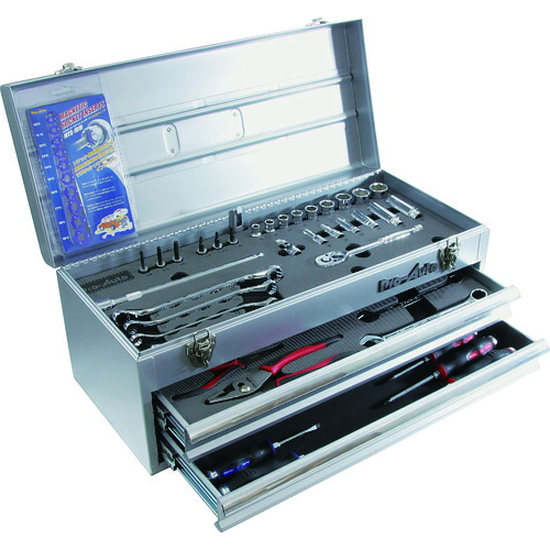 オレンジ色読みもの トラスコ中山 Ｐｒｏ－Ａｕｔｏ ３／８ＤＲ．４８ＰＣ物の具一揃いの道具 しろがね色 TE348S                        6323