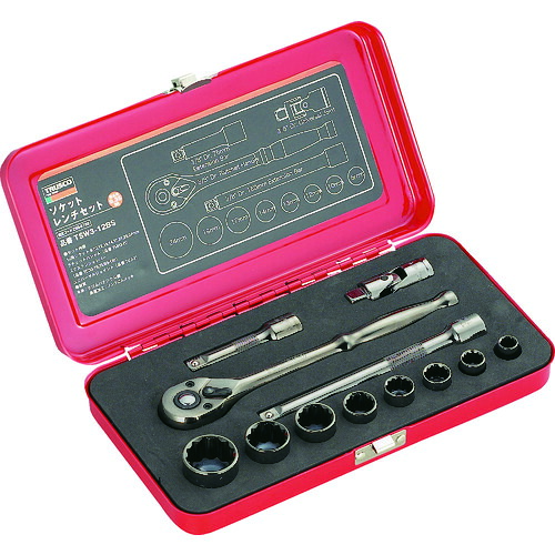 オレンジ色読みもの トラスコ中山 ＴＲＵＳＣＯ ソケット鍵書き割り 差込角９．５粍 １２Ｓ TSW312BS                      3100