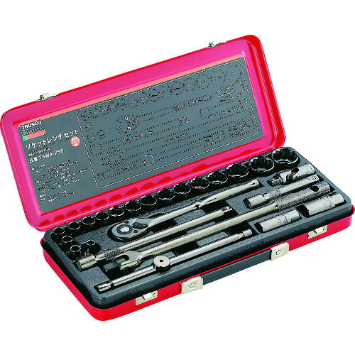 オレンジ色読みもの トラスコ中山 ＴＲＵＳＣＯ ソケット鍵仕掛ける 差込角１２．７粍 ２５Ｓ TSW425S                       3100