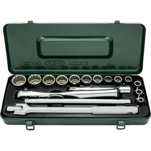 オレンジブック トラスコ中山 ＡＳＨ　レボウェイブソケットレンチセット１２．７□&times;１８ＰＣＳ VO4231 8502｜CRECOTE　店