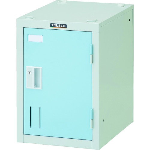 オレンジ色読みもの トラスコ中山 ＴＲＵＳＣＯ ミニロッカー １人用 青碧 円筒錠式 SHW1ALB                       8000