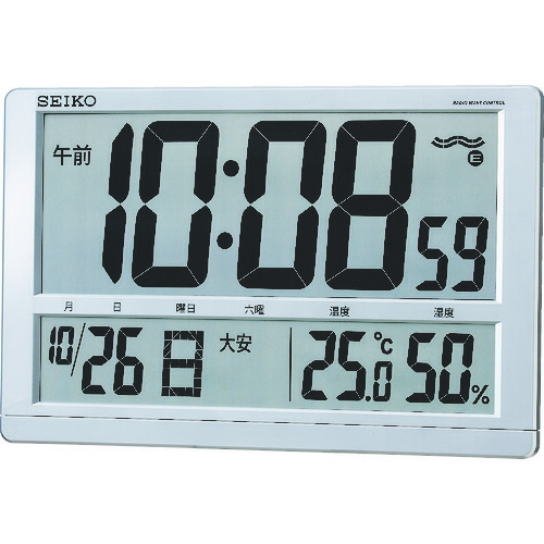 オレンジ色読みもの トラスコ中山 ＳＥＩＫＯ 大型液晶電磁波掛置兼用時辰儀 SQ433S                        8695
