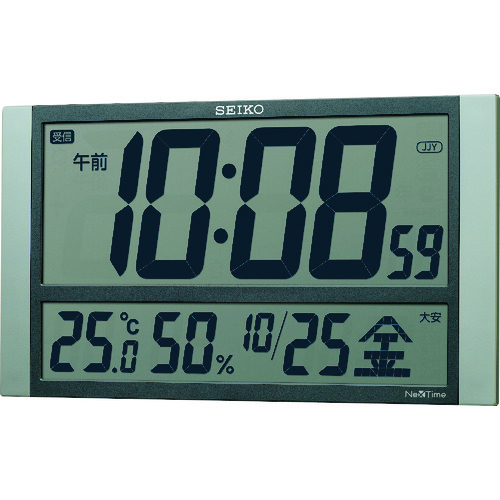 オレンジ色書き付け トラスコ中山 ＳＥＩＫＯ 電磁波時辰儀 セイコーネクスタイム ＺＳ４５０Ｓ しろがね色 ２３０×４００×２７粍 ZS450S                        8695
