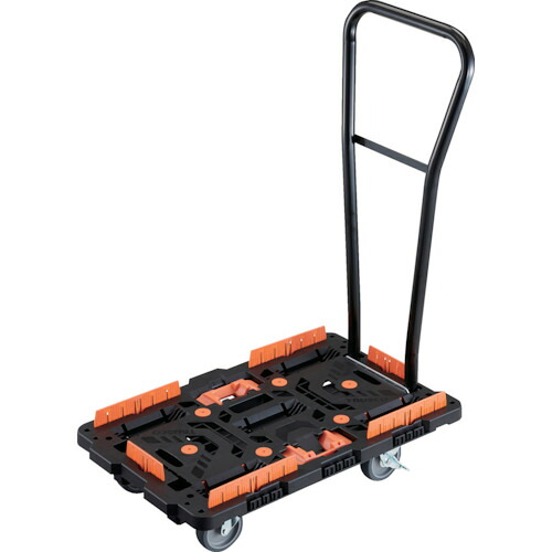 オレンジ色読みもの トラスコ中山 ＴＲＵＳＣＯ 繋ぎ合わせる式脂製平台車 ビートル ７００Ｘ４５０ 自在５輪 内２輪ストッパー付 脱着式手持ち部分付 コボレ打ちきり書き割り とめたろう付 BT700KJ5S2HE100T              8000