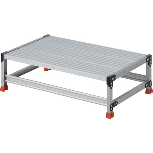 オレンジ色読みもの トラスコ中山 ＴＲＵＳＣＯ やり方用踏台 １段 高さ０．３ｍ 天板１０００×６００ TSF-11063
