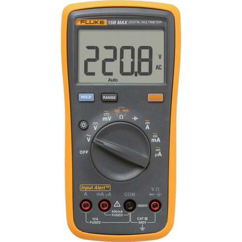 オレンジ色読みもの トラスコ中山 ＦＬＵＫＥ デジタルマルチメーター １５Ｂ ＭＡＸ 15BMAX                        6366