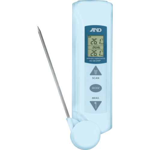 オレンジ色読みもの トラスコ中山 Ａ＆Ｄ 雨合羽型放射能体温計 AD5612WP                      8503