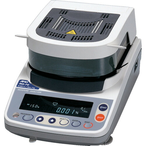 オレンジブック トラスコ中山 Ａ＆Ｄ　加熱乾燥式水分計　最小質量表示０．０００１ｇ MS70 8503｜CRECOTE　店 130,399円