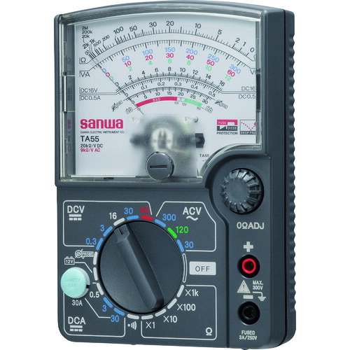 オレンジ色書き付け トラスコ中山 ＳＡＮＷＡ アナログマルチテスタ 四輪車位置づける用 TA55                          3288