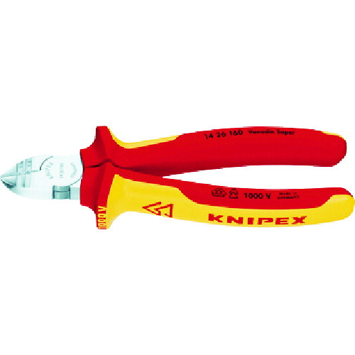 オレンジ色読みもの トラスコ中山 ＫＮＩＰＥＸ 縁切り穴付き添い人ニッパー １０００Ｖ １６０粍 1426160                       2316