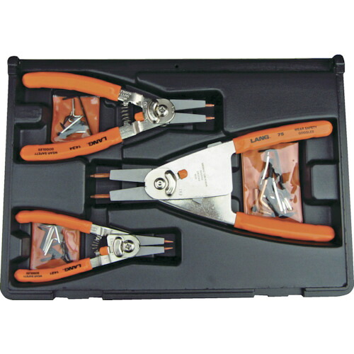 オレンジブック トラスコ中山 LANGTOOLS スナップリングプライヤー 3点セット 1465 8794|CRECOTE 店
