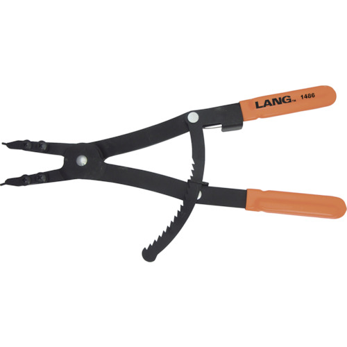 オレンジ色読みもの トラスコ中山 ＬＡＮＧＴＯＯＬＳ スナップリングプライヤー（軸用） 1486                          8794