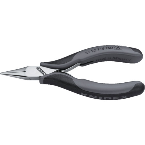オレンジ色読みもの トラスコ中山 ＫＮＩＰＥＸ ＥＳＤ細やか用ペンチ 半丸 １１５粍 3522115ESD                    2316