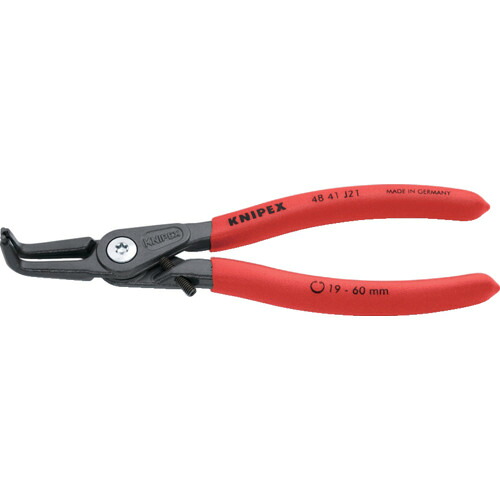 オレンジ色読みもの トラスコ中山 ＫＮＩＰＥＸ 穴用細やかスナップリングプライヤ－９０度 オープンリミッター付き添い人 １９－６０粍 4841J21                       2316