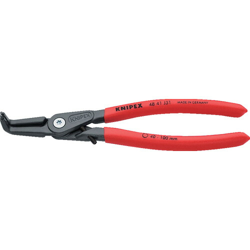 オレンジ色読みもの トラスコ中山 ＫＮＩＰＥＸ 穴用細やかスナップリングプライヤ－９０度 オープンリミッター付き添い人 ４０－１００粍 4841J31                       2316