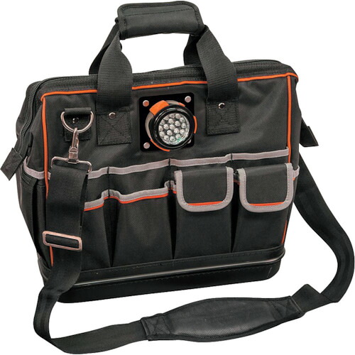オレンジブック トラスコ中山 ＫＬＥＩＮ　ＬＥＤライト付ツールバッグ　ＴｒａｄｅｓｍａｎＰｒｏ　３１ポケット 55431 2515｜CRECOTE　店