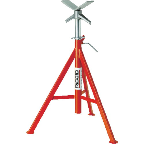 オレンジ色読みもの トラスコ中山 ＲＩＤＧＩＤ ＶＪ－９８ Ｖヘッドパイプスタンド 56657                         8681