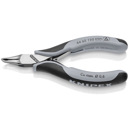 オレンジ色読みもの トラスコ中山 ＫＮＩＰＥＸ エレクトロニクスエンドカッティングニッパー オブリケ（６５°傾斜角度） ＥＳＤ手持ち部分（静電気押しとどめる） 6462120ESD                    2316