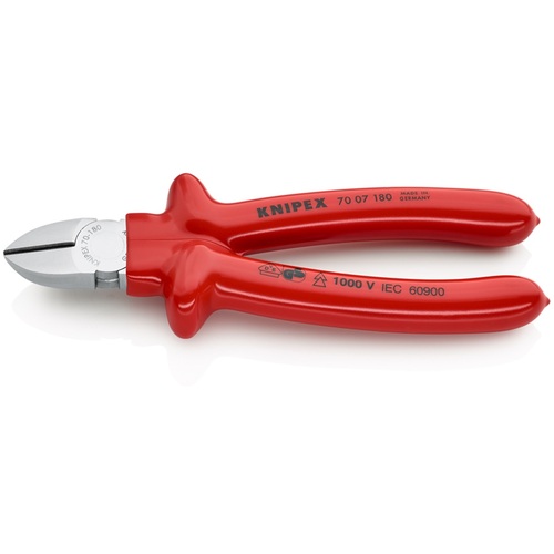 オレンジ色読みもの トラスコ中山 ＫＮＩＰＥＸ 不成立１０００Ｖ斜ニッパー １８０粍 7007180                       2316