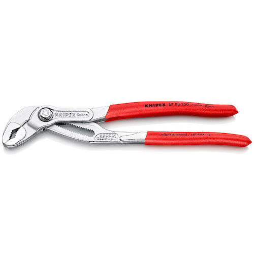 オレンジ色読みもの トラスコ中山 ＫＮＩＰＥＸ ウォーターポンププライヤー コブラ ソフトプラスチックハンドル ２５０粍 8703250                       2316