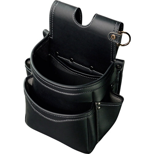 オレンジ色読みもの トラスコ中山 フジ矢 腰袋２段（黒金）ＬＩＧＨＴ ＰＵ ＬＥＡＴＨＥＲ ＳＥＲＩＥＳ AB22BG                        6059