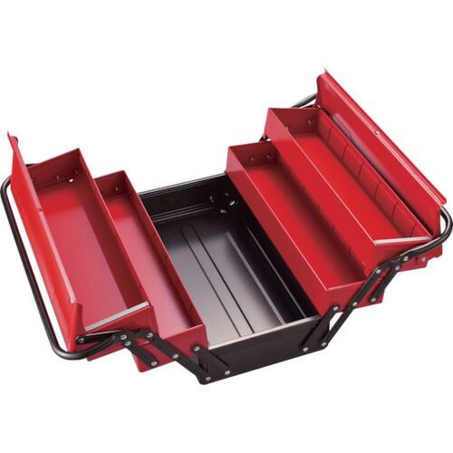 オレンジ色読みもの トラスコ中山 ＴＯＮＥ 物の具容れもの（金属元素） Ｖ形３段式 ４１０Ｘ２２０Ｘ２２０粍 BX430                         8100