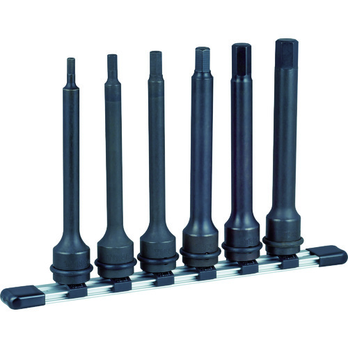 オレンジ色読みもの トラスコ中山 ＴＯＮＥ 差しひびき用ロングヘキサゴンソケットセット（保持者付） ６ｐｃｓ HAH406L                       8100
