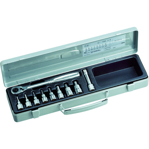 オレンジ色読みもの トラスコ中山 ＴＯＮＥ ヘキサゴンソケットレンチセット 吋目 １０ｐｃｓ HB3082                        8100