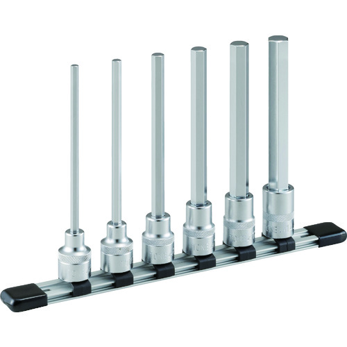 オレンジ色読みもの トラスコ中山 ＴＯＮＥ 超ロングヘキサゴンソケットセット（保持者付） ６ｐｃｓ HH406LL                       8100