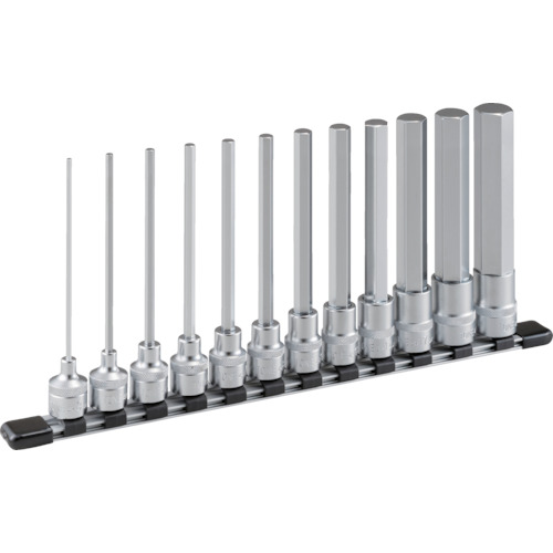 オレンジ色読みもの トラスコ中山 ＴＯＮＥ 超ロングヘキサゴンソケットセット（保持者付） １２ｐｃｓ HH412LL                       8100