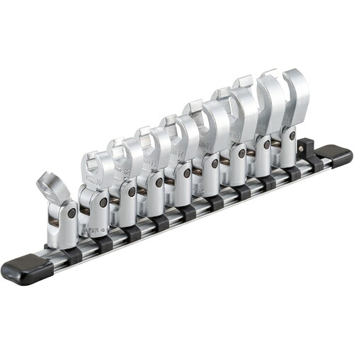 オレンジブック トラスコ中山 ＴＯＮＥ　フレックスクロウフットレンチセット（ホルダー付）　９ｐｃｓ HSCF309F 8100｜CRECOTE　店