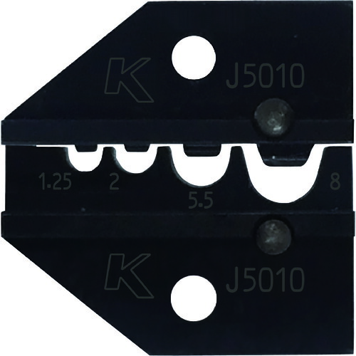 オレンジ色読みもの トラスコ中山 Ｋｌａｕｋｅ 専用ダイス型 ＪＩＳ裸端子用 １．２５～８ｓｑ J5010                         2518