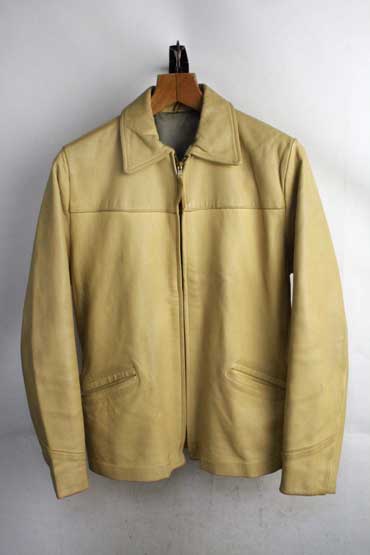 vintage革ジャン レア物 T.T - LOT.806 C.1950'S Single Leather Jacket - TAIGA TAKAHASHI