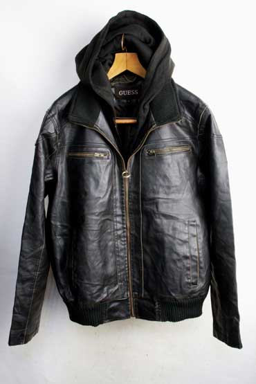 楽天市場】80's USA製 ビンテージ □ ゲス GUESS 襟 本革レザー 切替