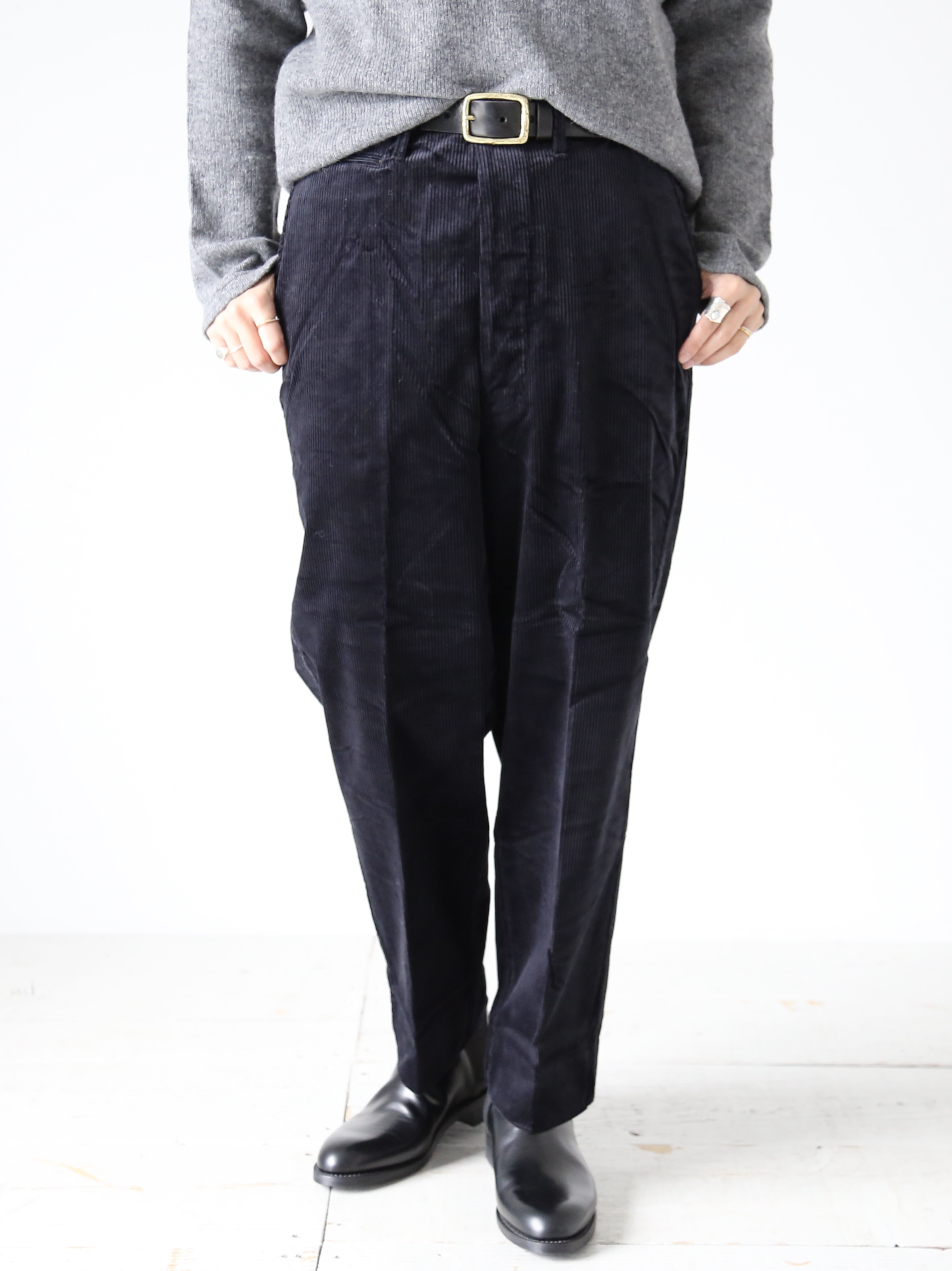 ウル URU 2024AW ウール グレンチェック 1タック パンツ 1 imgrc0102106561.jpg