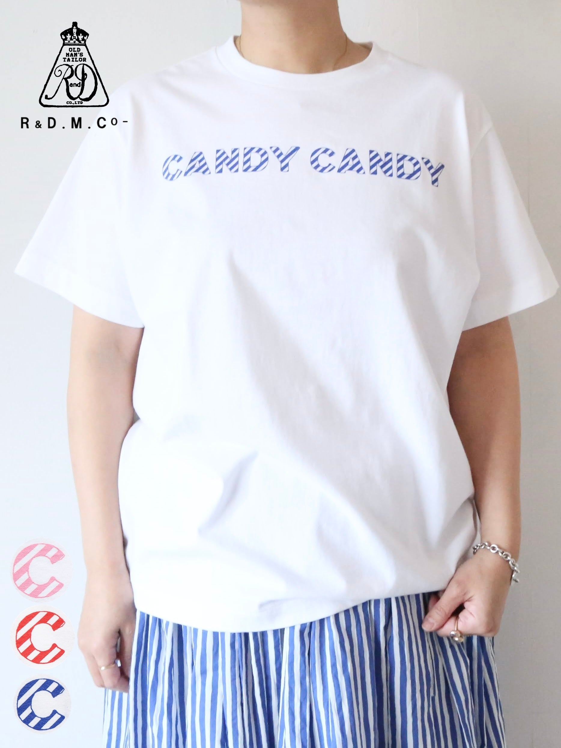 R&D.M.Co- CANDY CANDY Tシャツ ストライプ [8187]｜クレエ　店