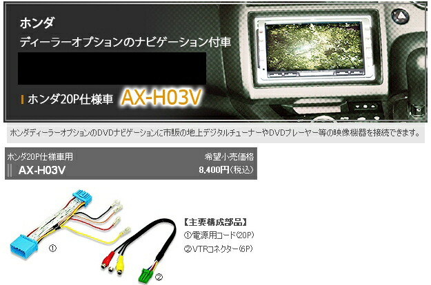 カナテクス Ax H03v ホンダ濃 トレーダーオプション p ナビはめる乗り物使い方 録画媒体入力アダプター Afic Association Org