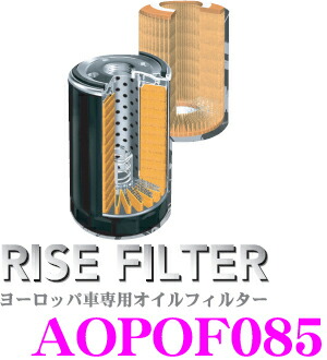 【ほぼ全品P2倍以上！ 4/18限定】 RISE FILTER ライズフィルター AOPOF085 高品質ヨーロッパ車専用オイルフィルター 【フォルクスワーゲン等】