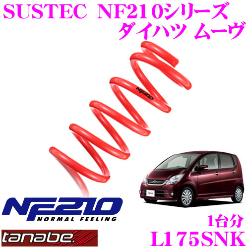 【最大P10倍】ダイヤ＆プラチナ会員限定！今がお得！～7/26 01:59迄 TANABE タナベ ローダウンサスペンション L175SNK ダイハツ ムーヴ L175S(H18.10～)用 SUSTEC NF210 F 20～30mm R 20～30mmダウン 車両1台分 車検対応｜クレールオンラインショップ