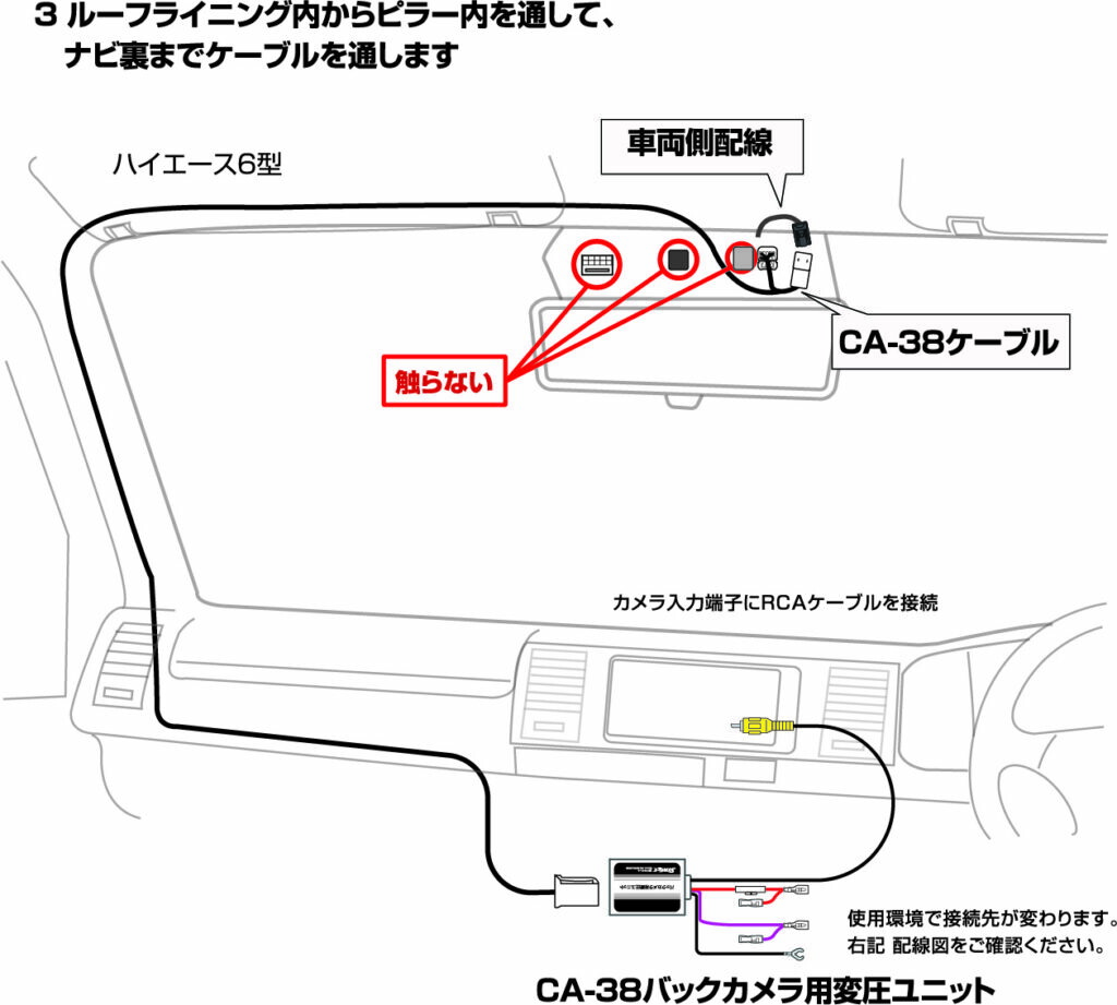 売店 STREET Mr.PLUS CA-38 トヨタ 200系 6型 ハイエース デジタルインナーミラー バックモニター付車専用 バックカメラ映像分岐ユニット  modultech.pl