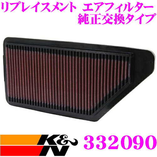 【レビューで確率UP】最大5万pt大抽選会 K&N 純正交換フィルター 33-2090 ホンダ プレリュード 用 リプレイスメント ビルトインエアフィルター 純正品番:17200-P13-000対応｜クレールオンラインショップ