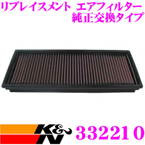 【まもなく終了19日迄！抽選で最大77,777ポイント】 K&N 純正交換フィルター 33-2210 フォード モンデオ 用 リプレイスメント ビルトインエアフィルター 純正品番:1120167/C3498対応