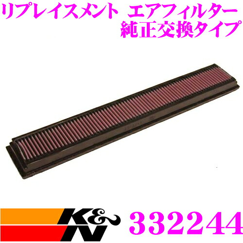 【まもなく終了19日迄！抽選で最大77,777ポイント】 K&N 純正交換フィルター 33-2244 メルセデス・ベンツ C-CLASS 203 用 リプレイスメント ビルトインエアフィルター 純正品番:1110940304対応