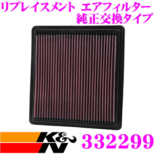 【まもなく終了19日迄！抽選で最大77,777ポイント】 K&N 純正交換フィルター 33-2299 ホンダ レジェンド 用 リプレイスメント ビルトインエアフィルター 純正品番:17220-RDA-A00対応